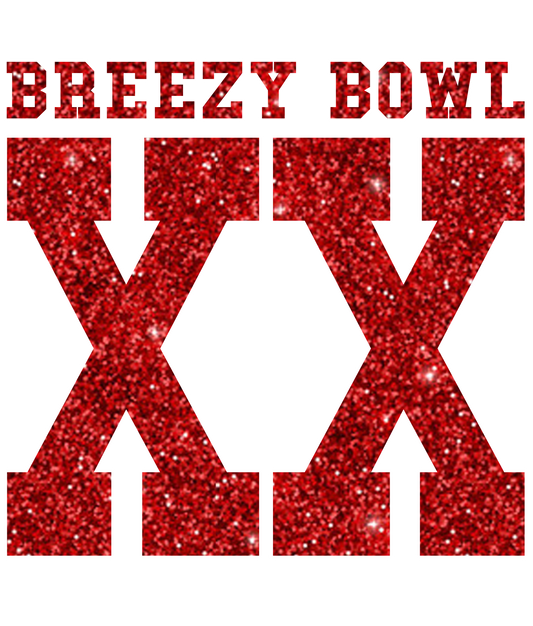 Breezy Bowl XX red faux glitter (back)