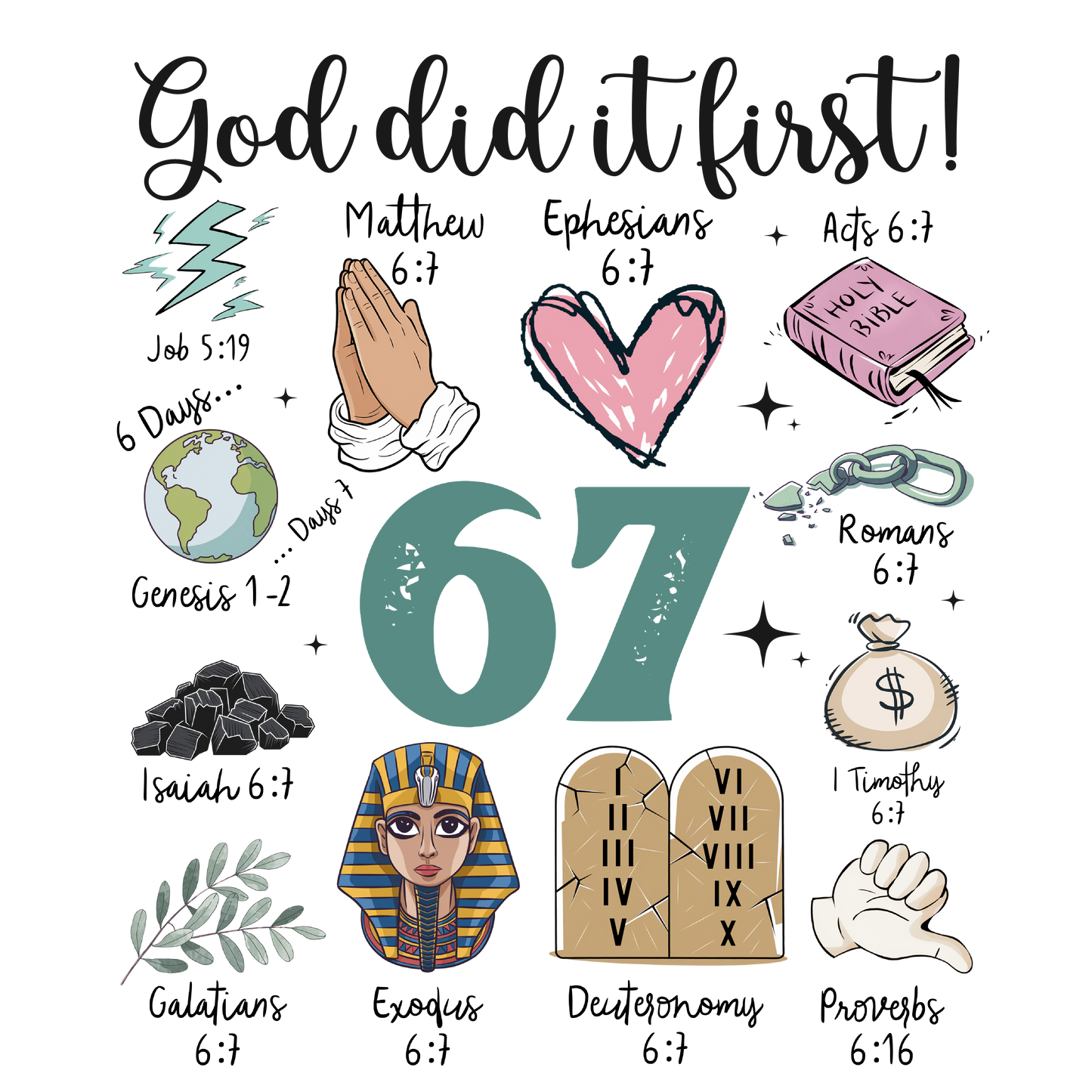 67 God did it first DTF transfer - Hur&Co.