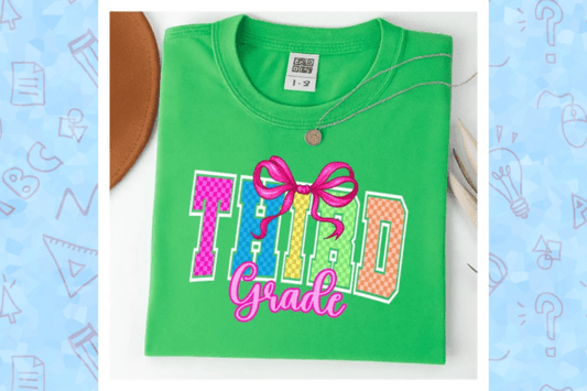 Pink bow THIRD grade