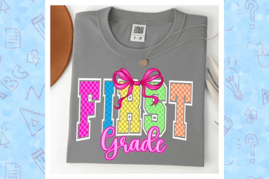 Pink bow FIRST GRADE
