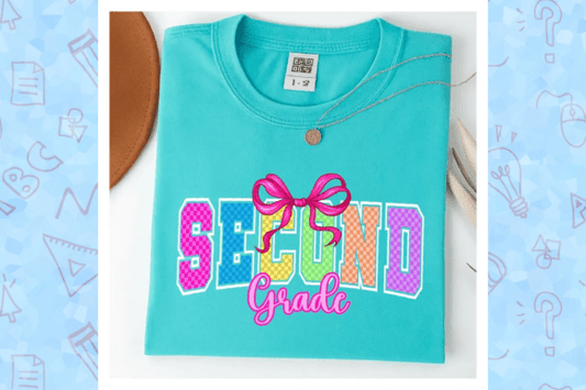 Pink bow Second Grade