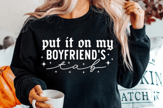 Put it on my bf. Tab
