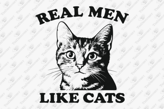 Real men like cats Dtf transfer
