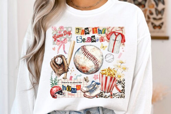 Retro baseball and snacks