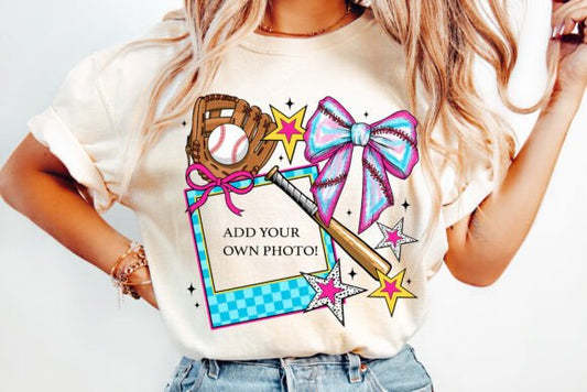 Retro CUSTOM baseball frame dtf transfer