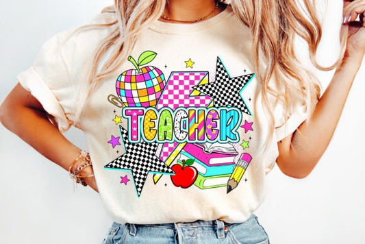 Retro COlorFul teacher
