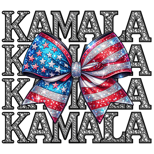 FAUX Rhinestone Kamala DTF transfer