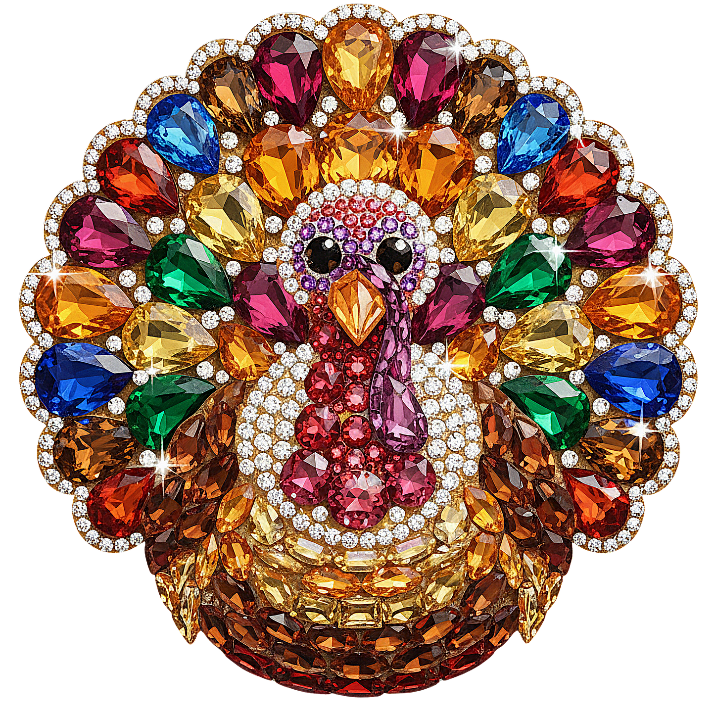 Faux rhinestone turkey #1 - Hur&Co.