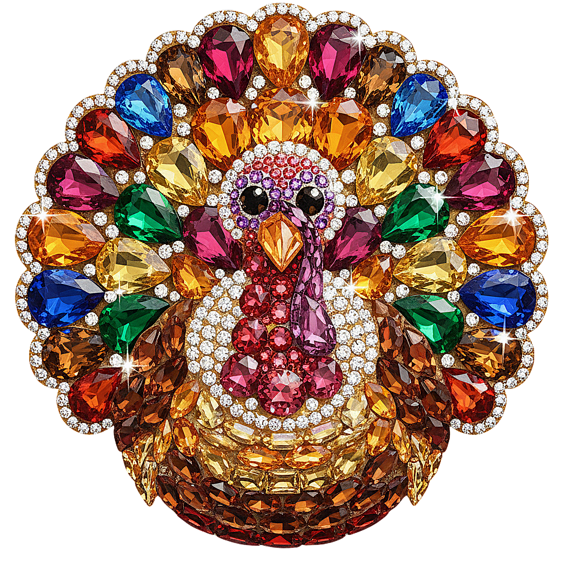 Faux rhinestone turkey #1 - Hur&Co.