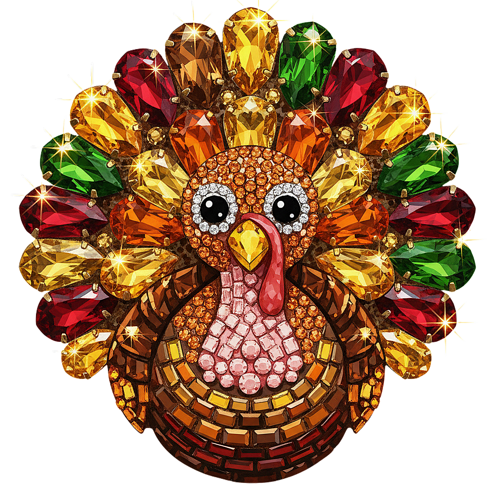 Faux rhinestone turkey #2 - Hur&Co.