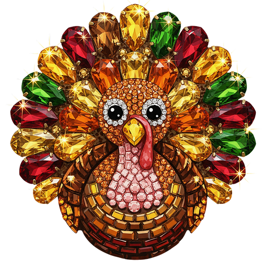 Faux rhinestone turkey #2