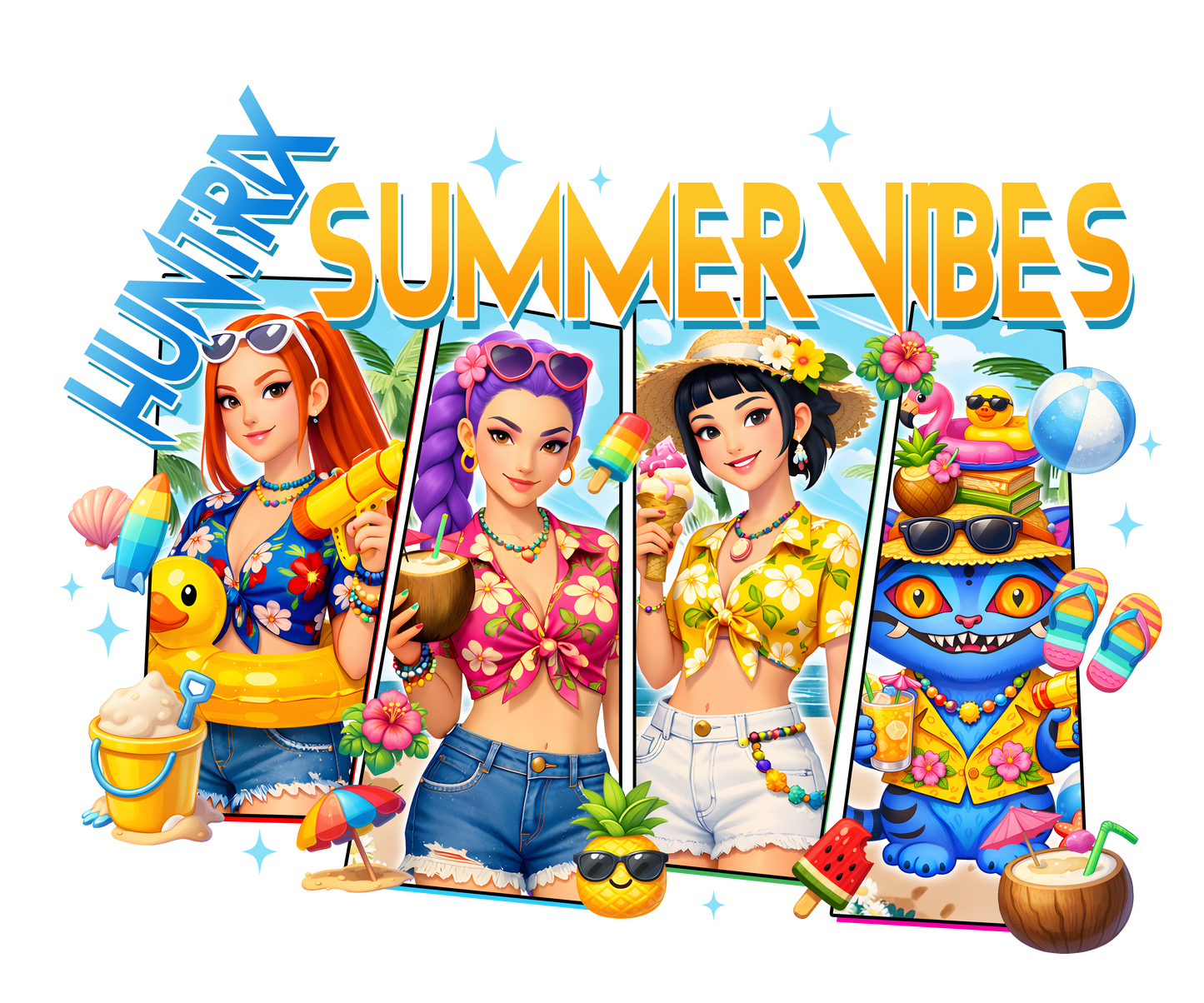 Huntrix Summer Vibes Dtf transfer