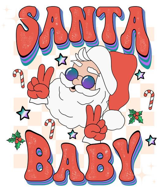 Santa baby dtf transfer