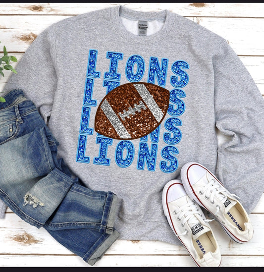 Faux glitter lions