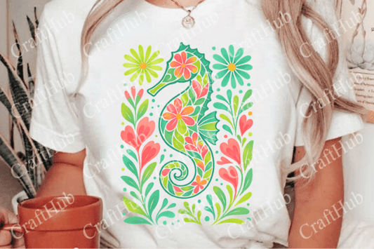 Tropical Color Seahorse