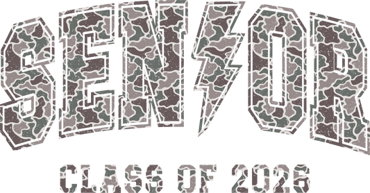 DTF TRANSFER SENIOR CLASS OF 2026 CAMO
