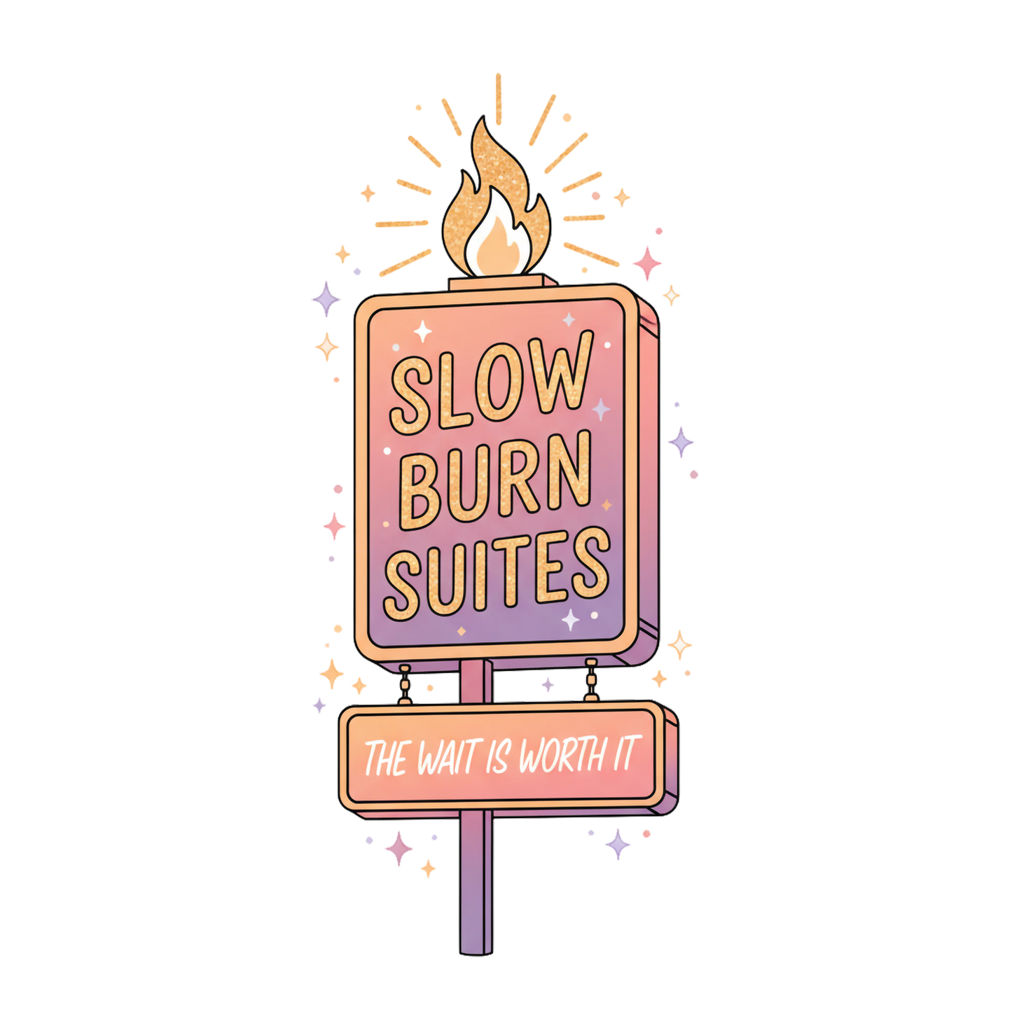 Slow Burn Suites Uv DECAL (4in)