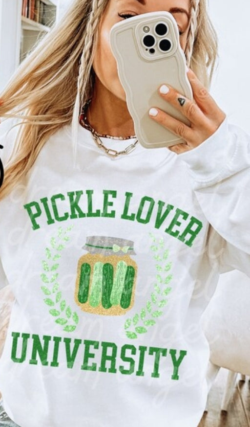 Pickle lover university dtf transfer