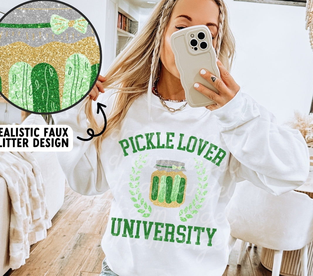 Pickle lover university dtf transfer