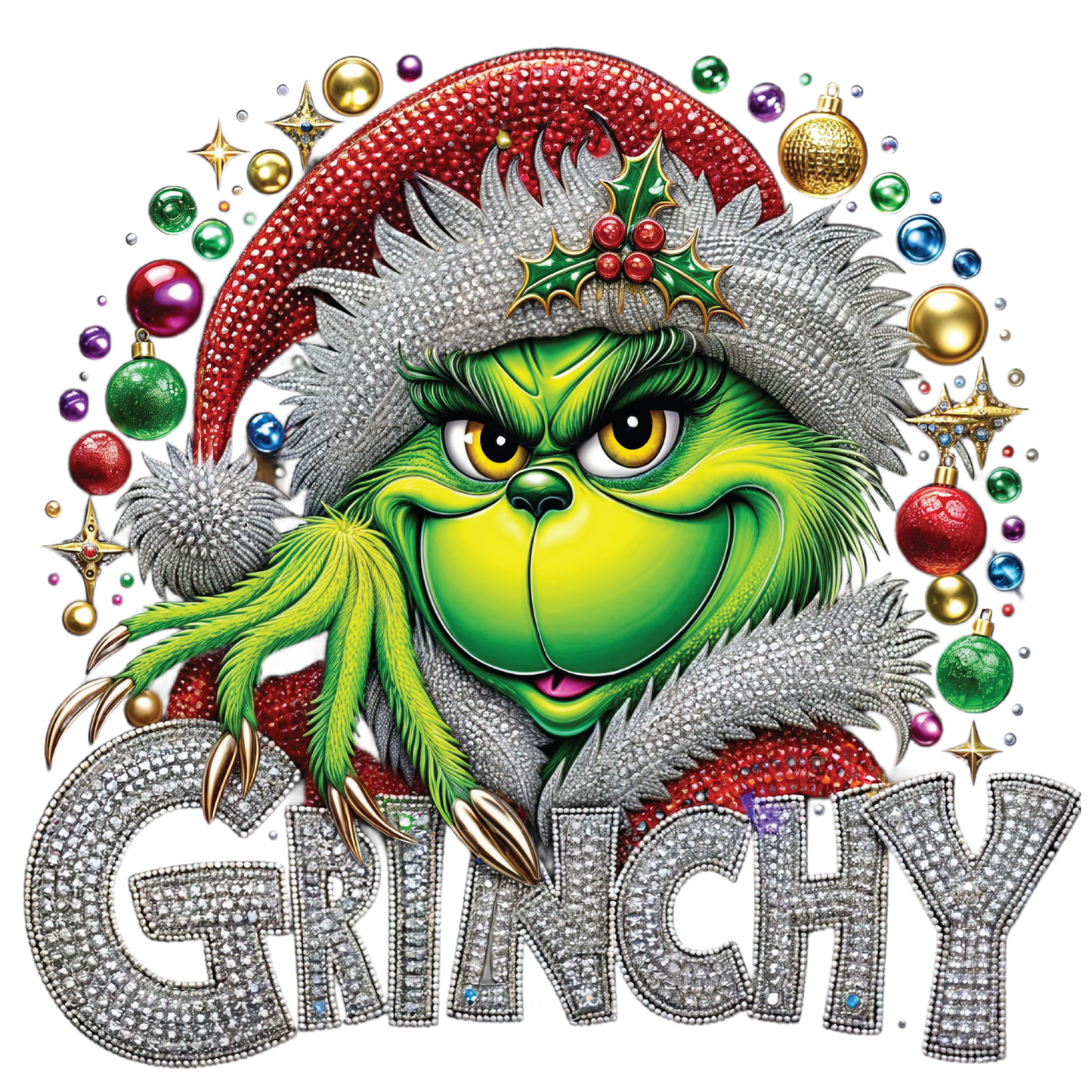 Faux Rhinestone GRINCHY #3 - Hur&Co.