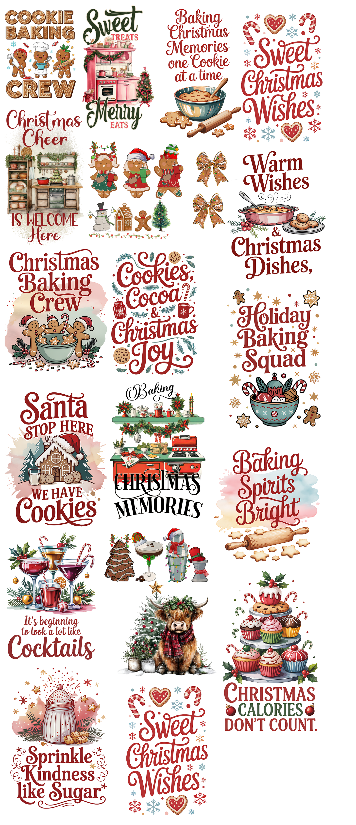 Pre-made Christmas Sheet kitchen towels  Gang Sheet 16x40 - Hur&Co.