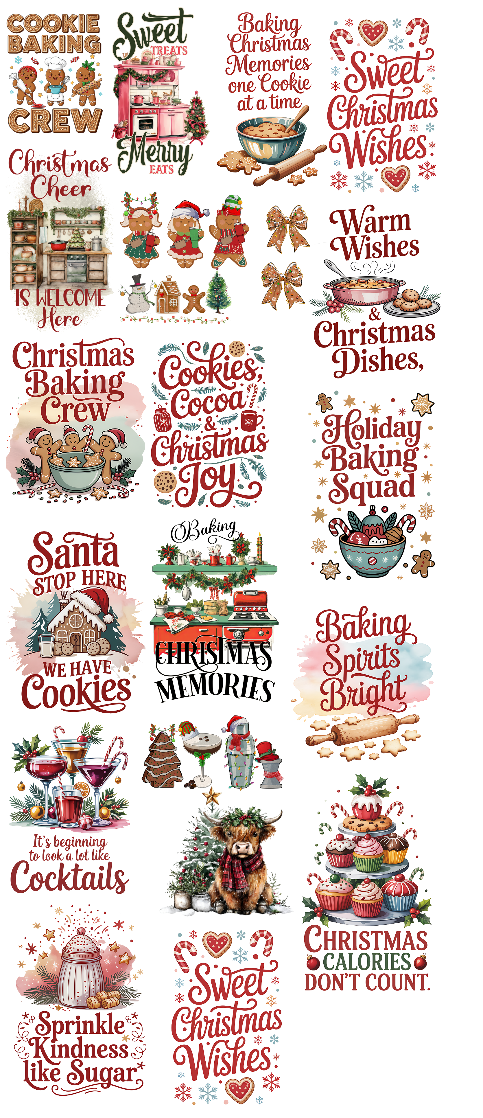 Pre-made Christmas Sheet kitchen towels  Gang Sheet 16x40 - Hur&Co.