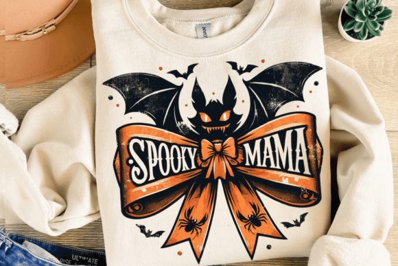 Bats spooky mama dtf transfer