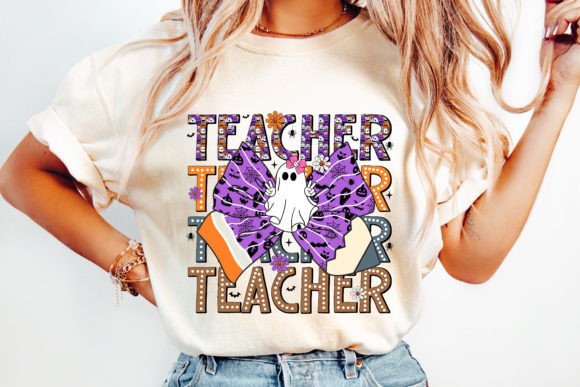 Teacher boo dtf transfer