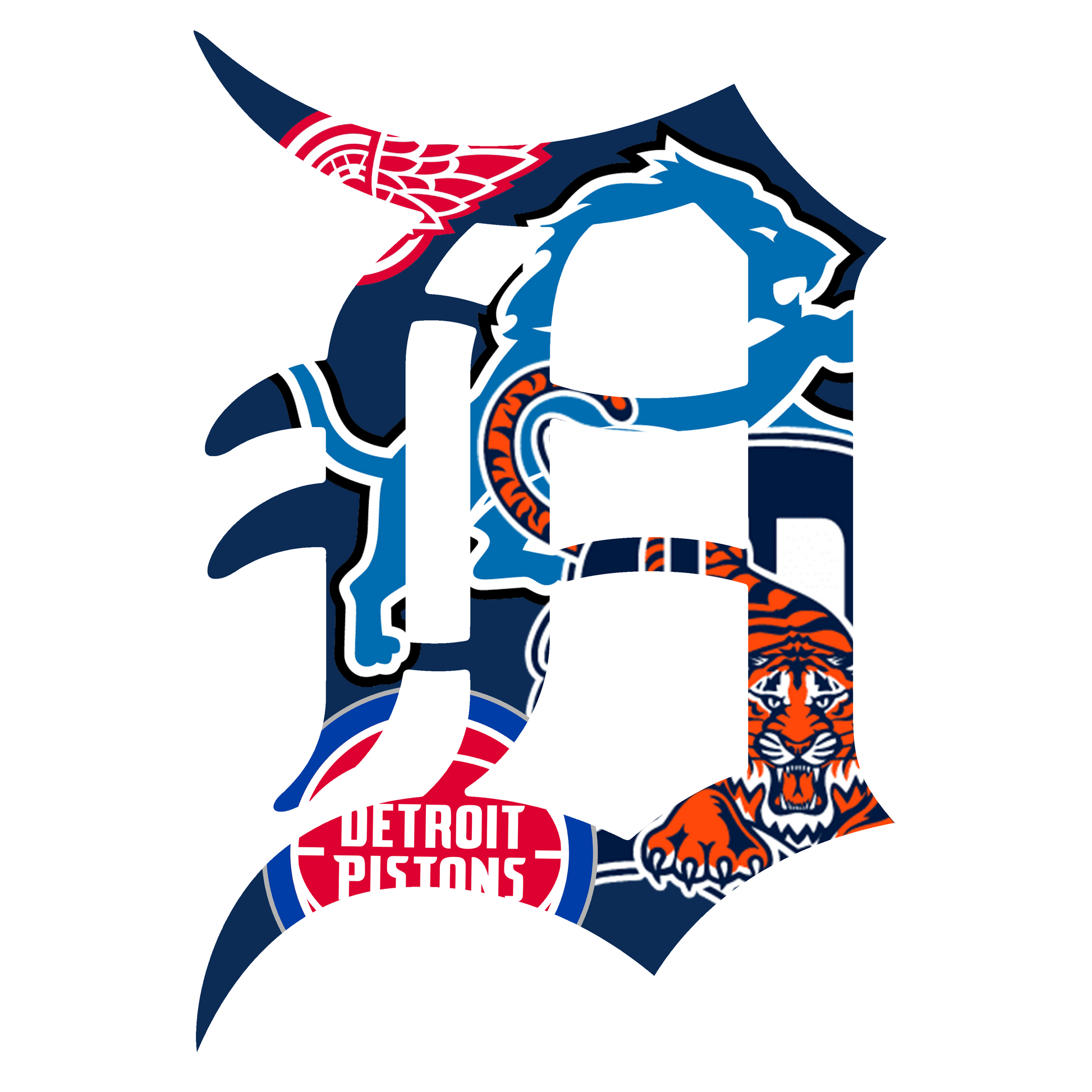 Logo of the Detroit Pistons with a stylized tiger and basketball design.