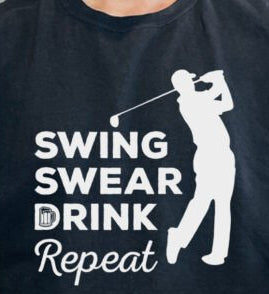 Swear Drink Golf Repeat - white