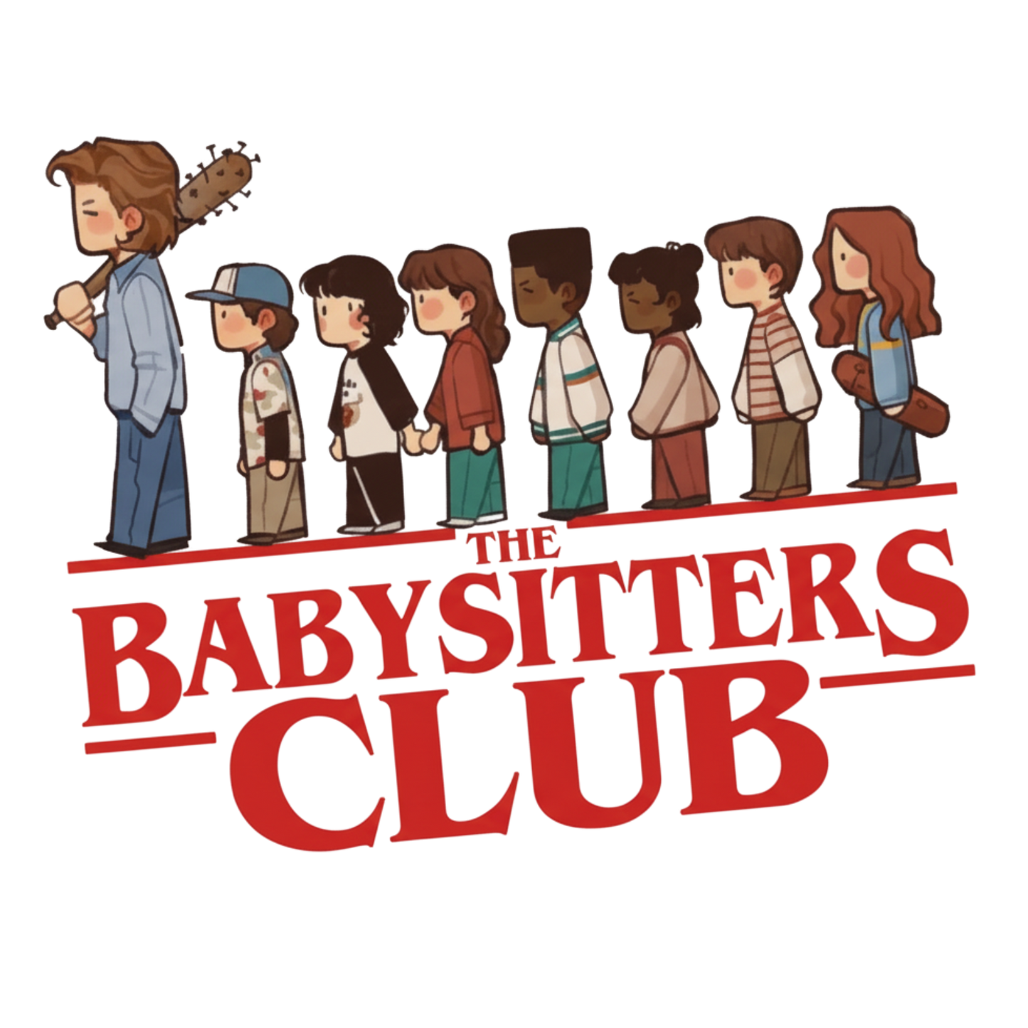 Babysitters club stranger things dtf transfer