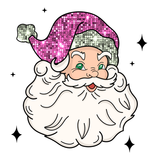 Sparkle Santa DTF Transfer