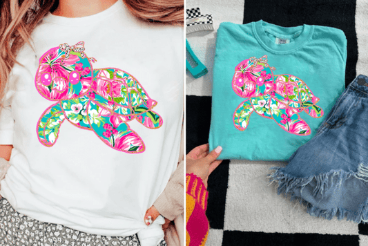 Tropical Floral Turtle