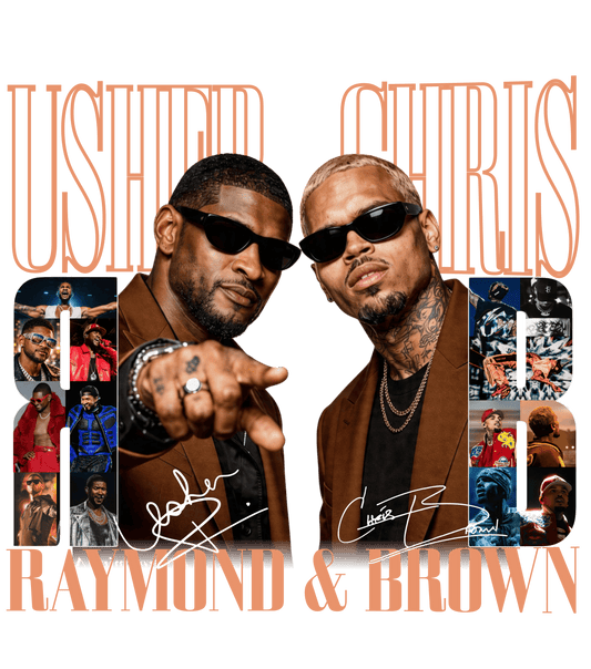 26 TOUR front Usher & Brown dtf transfer