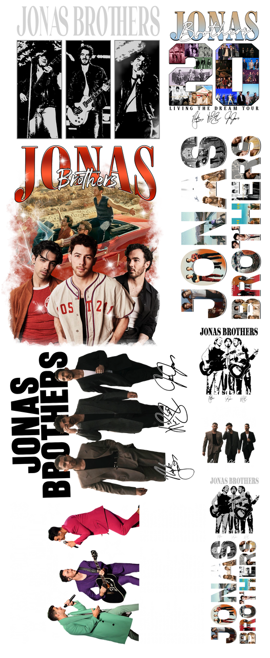 16x40 Pre made #1 jonas brothers gang sheet
