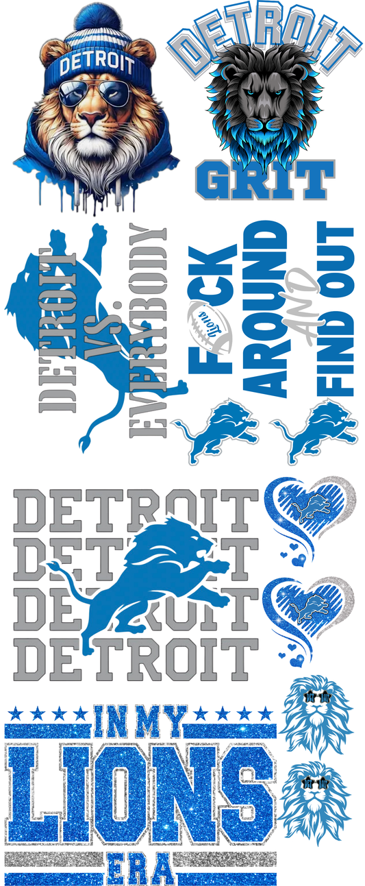 16x40 #3 Detroit Lions gang sheet