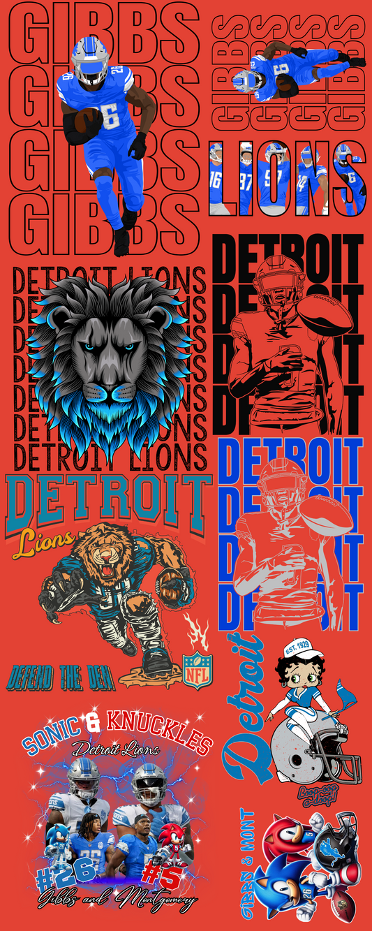 16x40 Pre made gang sheet lions 🦁 #9