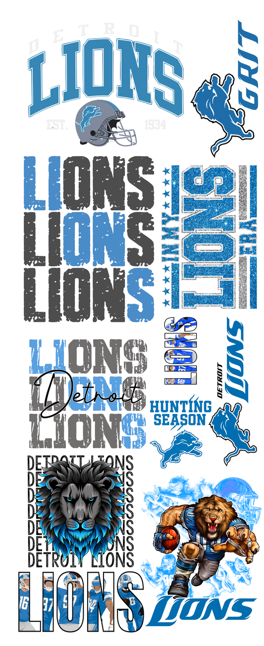 16x40 #5 Detroit Lions gang sheet