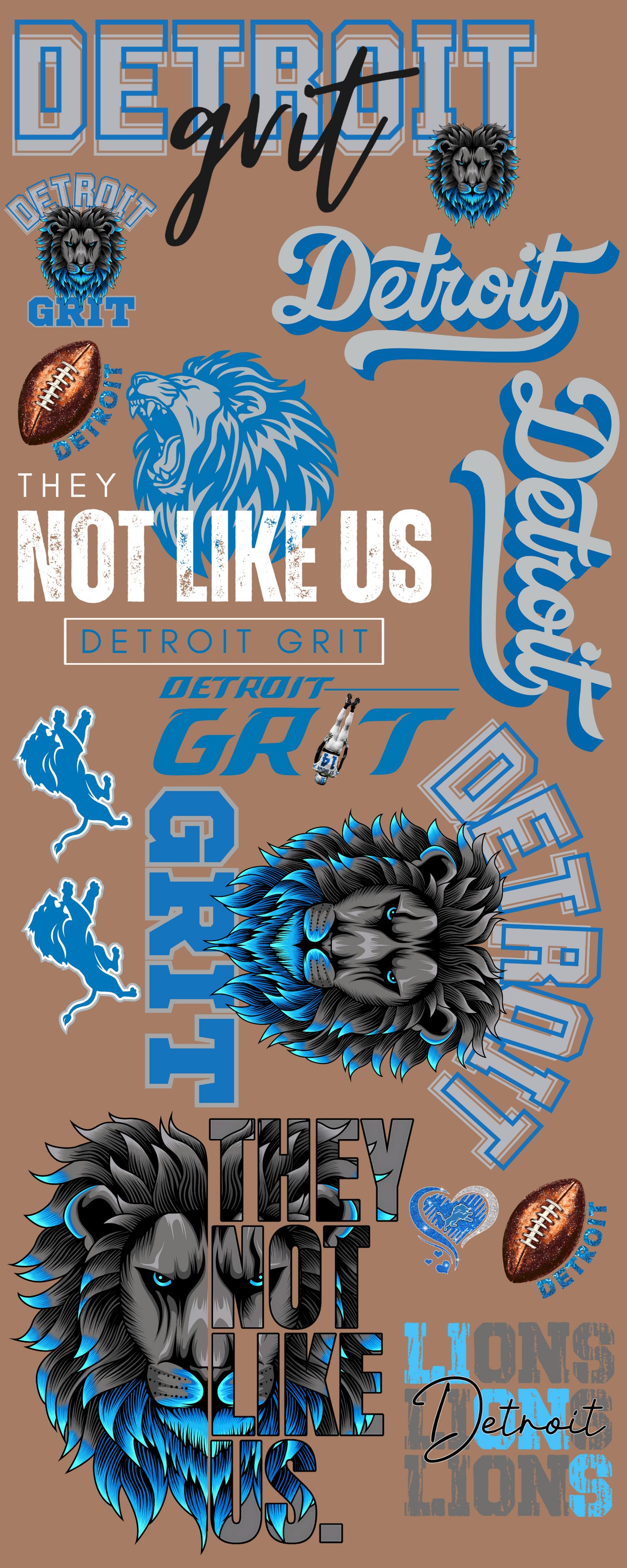 16x40 Pre made gang sheet lions 🦁 #10