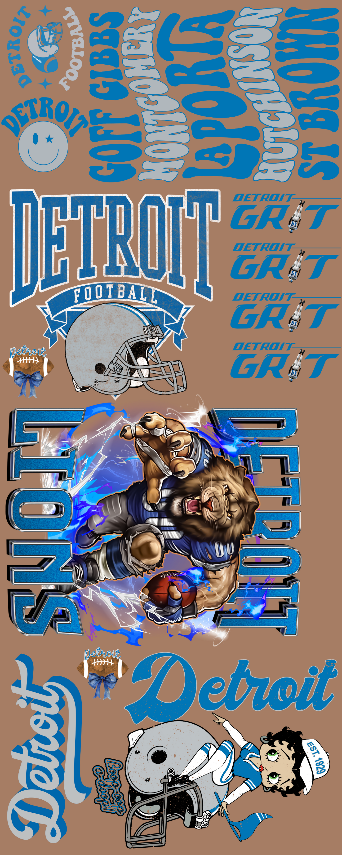 16x40 Pre made gang sheet lions 🦁 #11