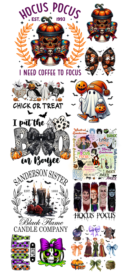 16x40 Pre made #1 Halloween gang sheet
