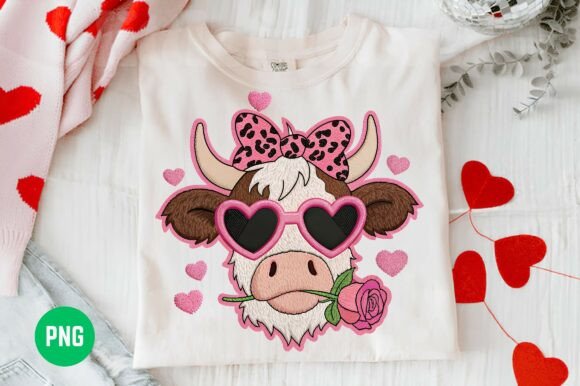 Faux patch love cow ♥️💕❤️dtf transfer