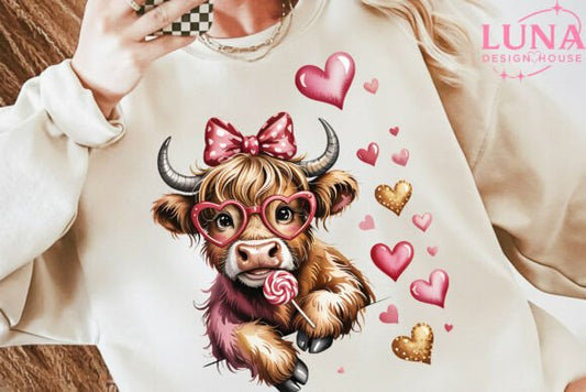 Longhorn peek a boo 💕 🎀♥️dtf transfer