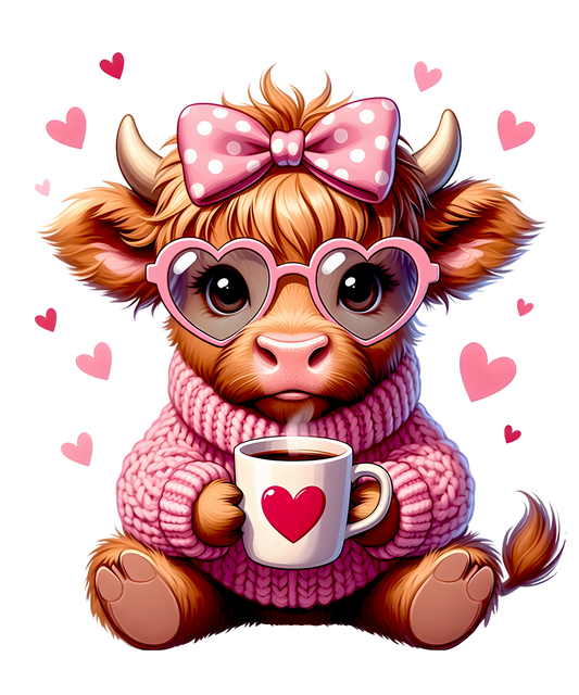 cutey longhorn Uv DECAL (4in)