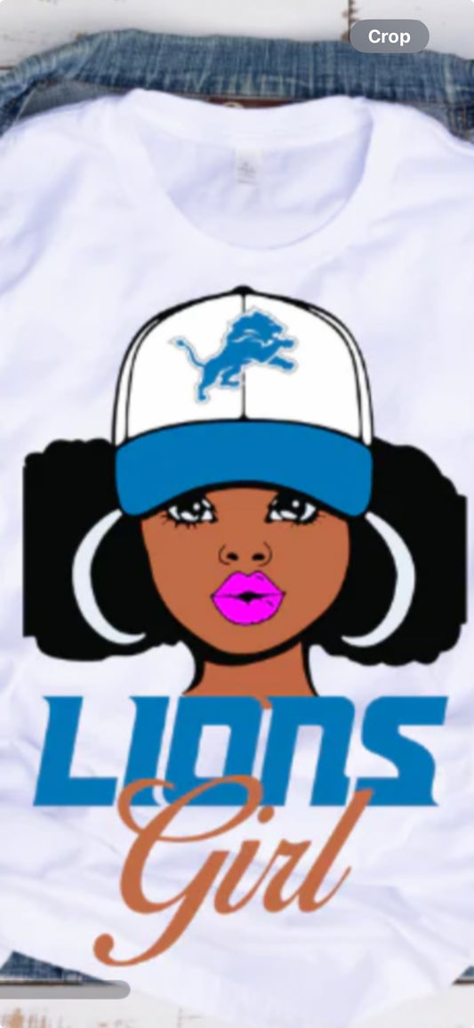 Lions girl dtf transfer