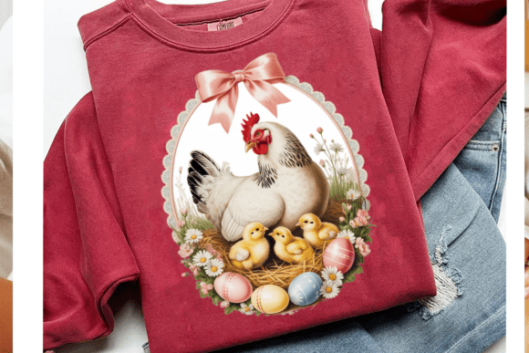 Vintage eggs & chic dtf transfer