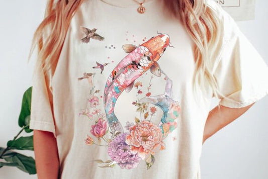 Vintage koi fish