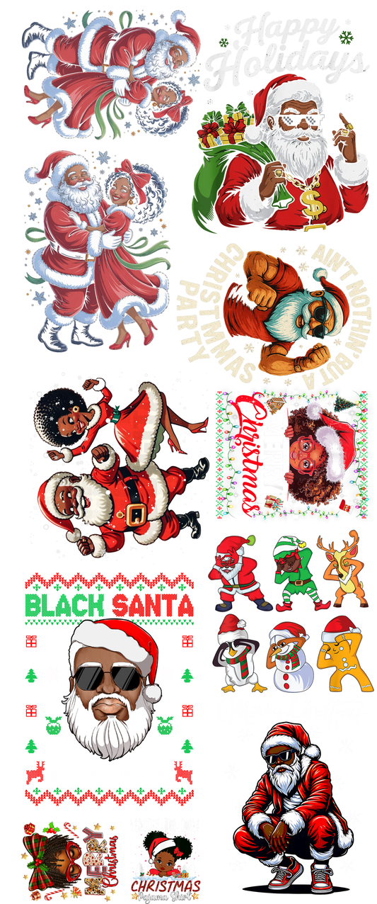 Pre-made Christmas Sheet #07 Gang Sheet 16x40 (Copy)