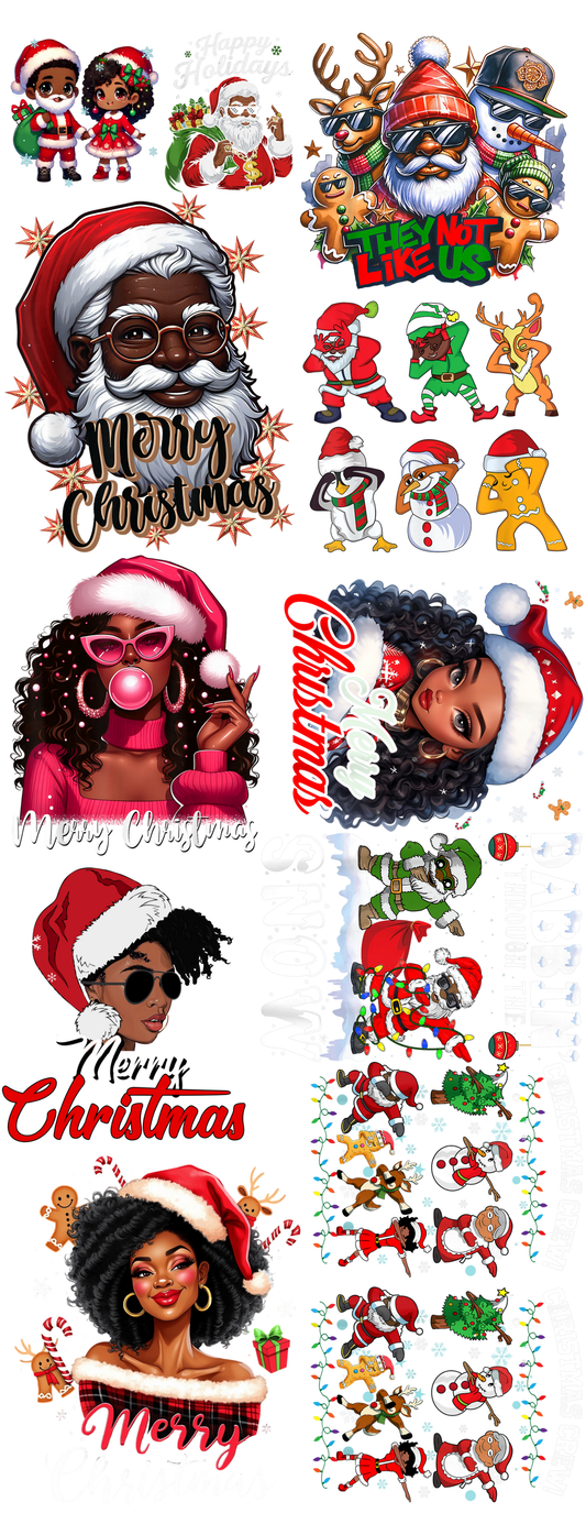 Pre-made Christmas Sheet #05 Gang Sheet 16x40