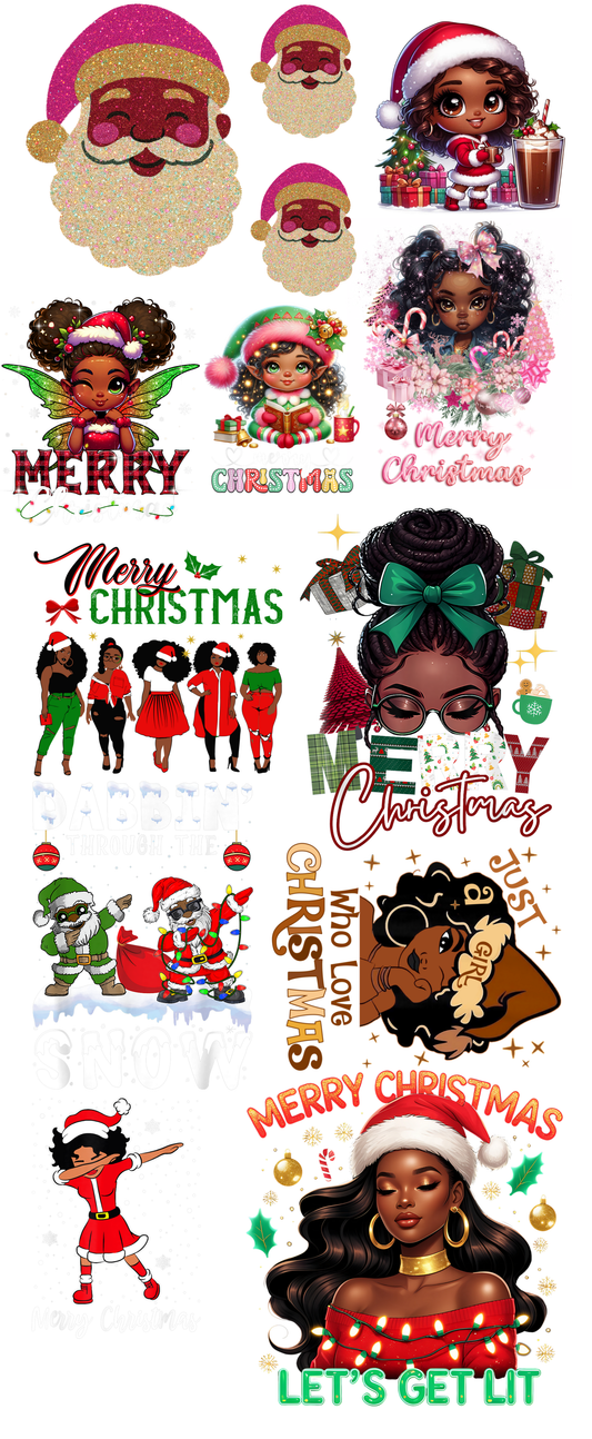 Pre-made Christmas Sheet #06 Gang Sheet 16x40